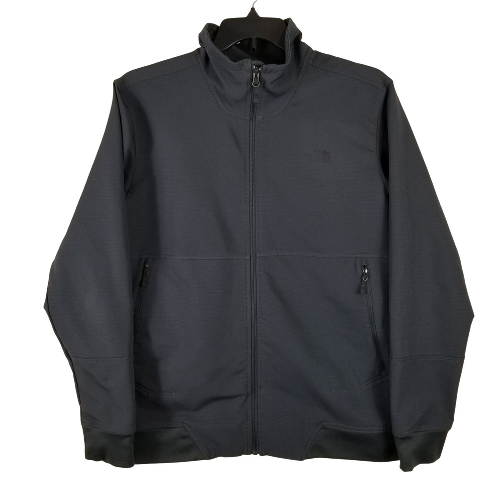 The North Face Mens Apex Bionic Softshell Jacket Gray Full Zip Size L Large‎